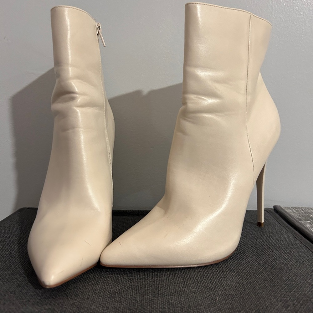 Cream Stiletto Boots, JustFab, 9.5